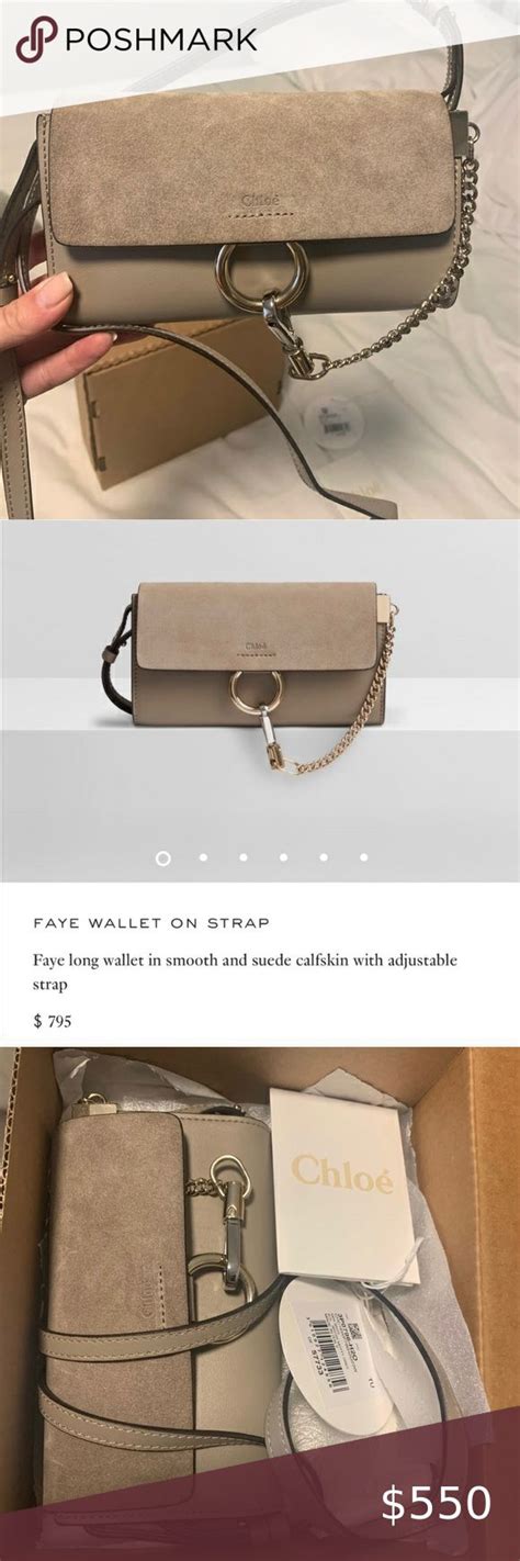 chloe faye wallet on strap dupe